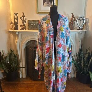 Floral Kimono with Tassels